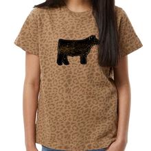 YOUTH~ Glitter Show Animal ~ Leopard Tee (choose your animal) - My Wyo Designs