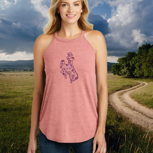 Mauve Rocker Tank ~Wildflowers & Steamboat - My Wyo Designs