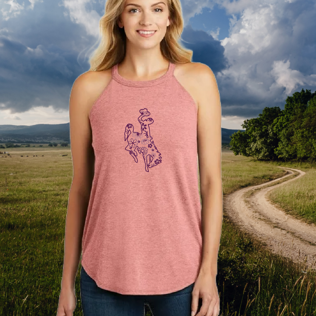 Mauve Rocker Tank ~Wildflowers & Steamboat - My Wyo Designs