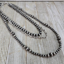 3 Pc Navajo Silver Layered Necklace