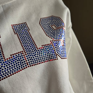 BILLS ~Spangles ~ White Gildan Sweatshirt