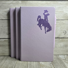 Big Bucking Horse Note Pad w/pen ~ Lavender & Purple Glitter - My Wyo Designs