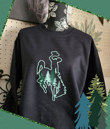 Deep in the Woods ~ Black Gildan Sweatshirt - My Wyo Designs