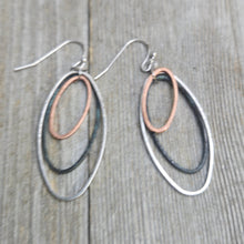 Tritone Oval Spinning Earrings - My Wyo Designs