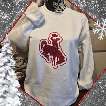 Radiating Red Sparkle Bucking Horse ~  Gildan Sweatshirt