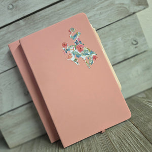 Big Bucking Horse Note Pad w/pen ~ Peach & Poppies - My Wyo Designs