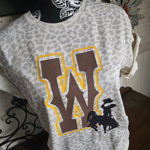 "W" Wyoming ~ LAT Natural Cheetah Tee