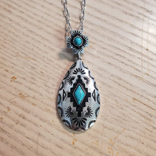 Aztec Teardrop & Turquoise Drop Necklace - My Wyo Designs