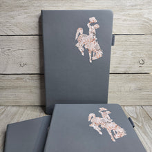 Big Bucking Horse Note Pad w/pen ~ Grey & Leaves - My Wyo Designs