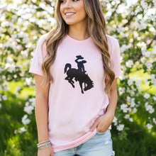 Steamboat Bucking Horse Glitter! ~ Pink ~ Bella Tee - My Wyo Designs