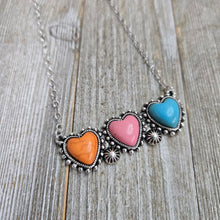 Pastel Heart Bar Necklace