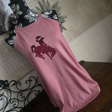 Mauve Rocker Tank ~Maroon Glitter Steamboat - My Wyo Designs