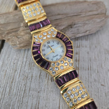 Baguette Purple Crystals & Gold Watch - My Wyo Designs