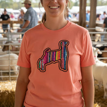 Serape' ~SHOW GOAT ~ Heather Orange Bella Tee - My Wyo Designs