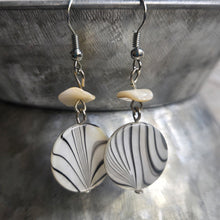 MOP disc & agate nugget earring - My Wyo Designs