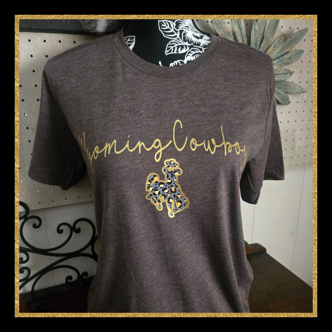 Wyoming Cowboys ~ Glitter Bucking Horse ~ Bella Tee