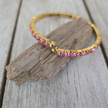 Gold Spring, Pink Crystal Bracelet - My Wyo Designs