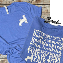 FAIR TIME~ Goat ~ Heather Columbia Blue Bella Tee
