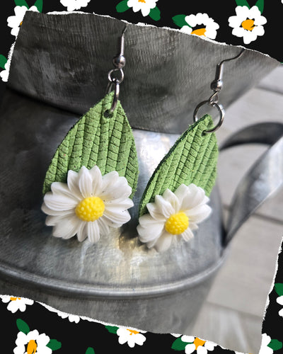Itty Bitty Daisy Ear~ Spring Green - My Wyo Designs