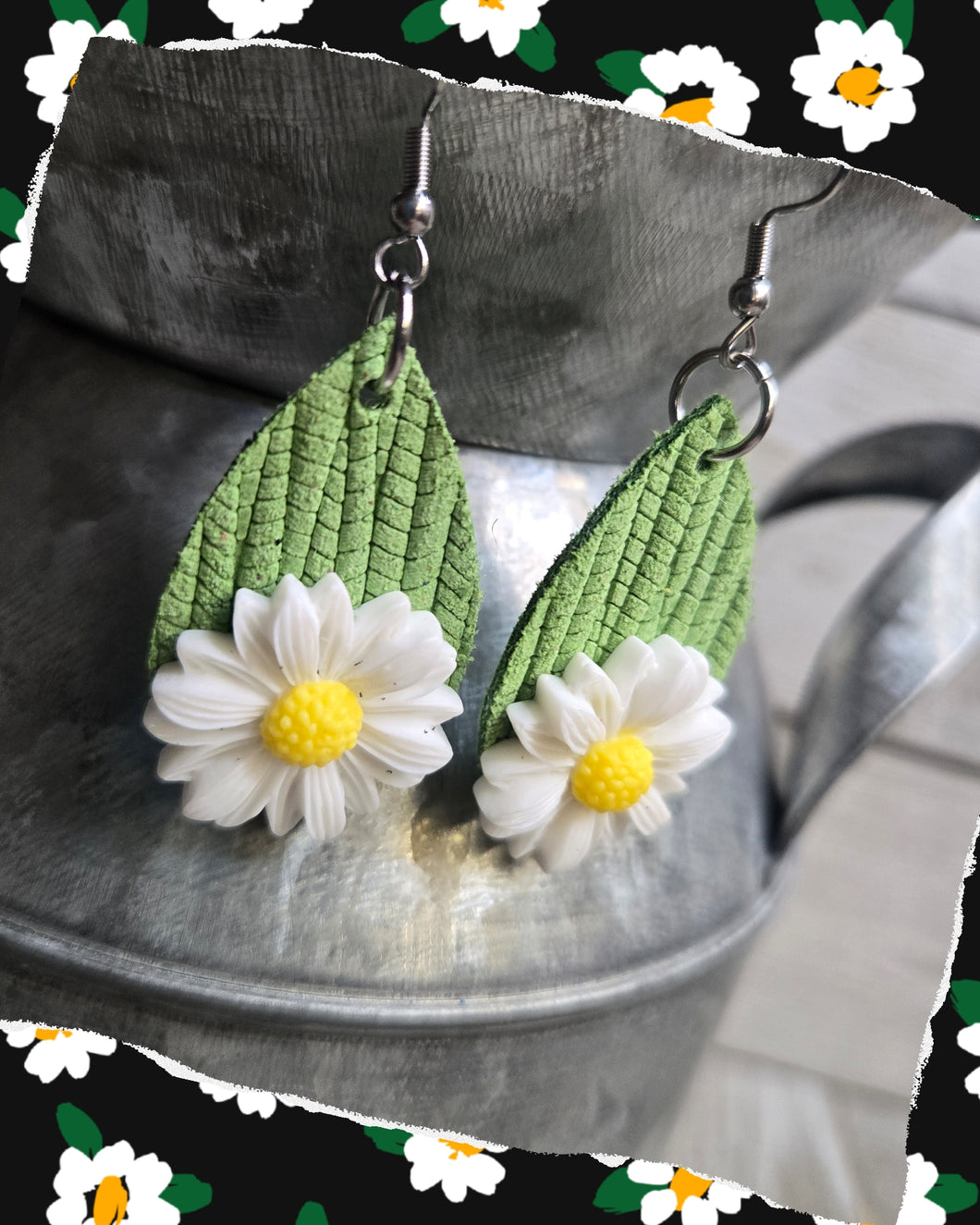 Itty Bitty Daisy Ear~ Spring Green - My Wyo Designs