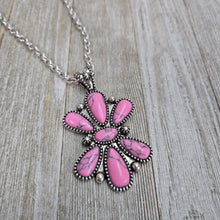 Pink Stone Half Floral Necklace