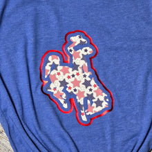 Stars & Stripes Steamboat~ Bella Heather Royal Tee