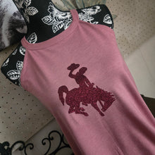 Mauve Rocker Tank ~Maroon Glitter Steamboat - My Wyo Designs