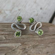 Vintage Peridot & Sterling Swiggle Earring - My Wyo Designs