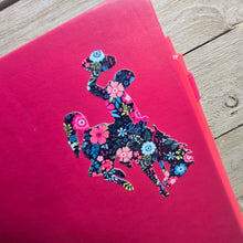 Big Bucking Horse Note Pad w/pen ~ Magenta & Summer Floral - My Wyo Designs