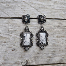 Tribal White Buffalo Turquoise (howlite) earrings