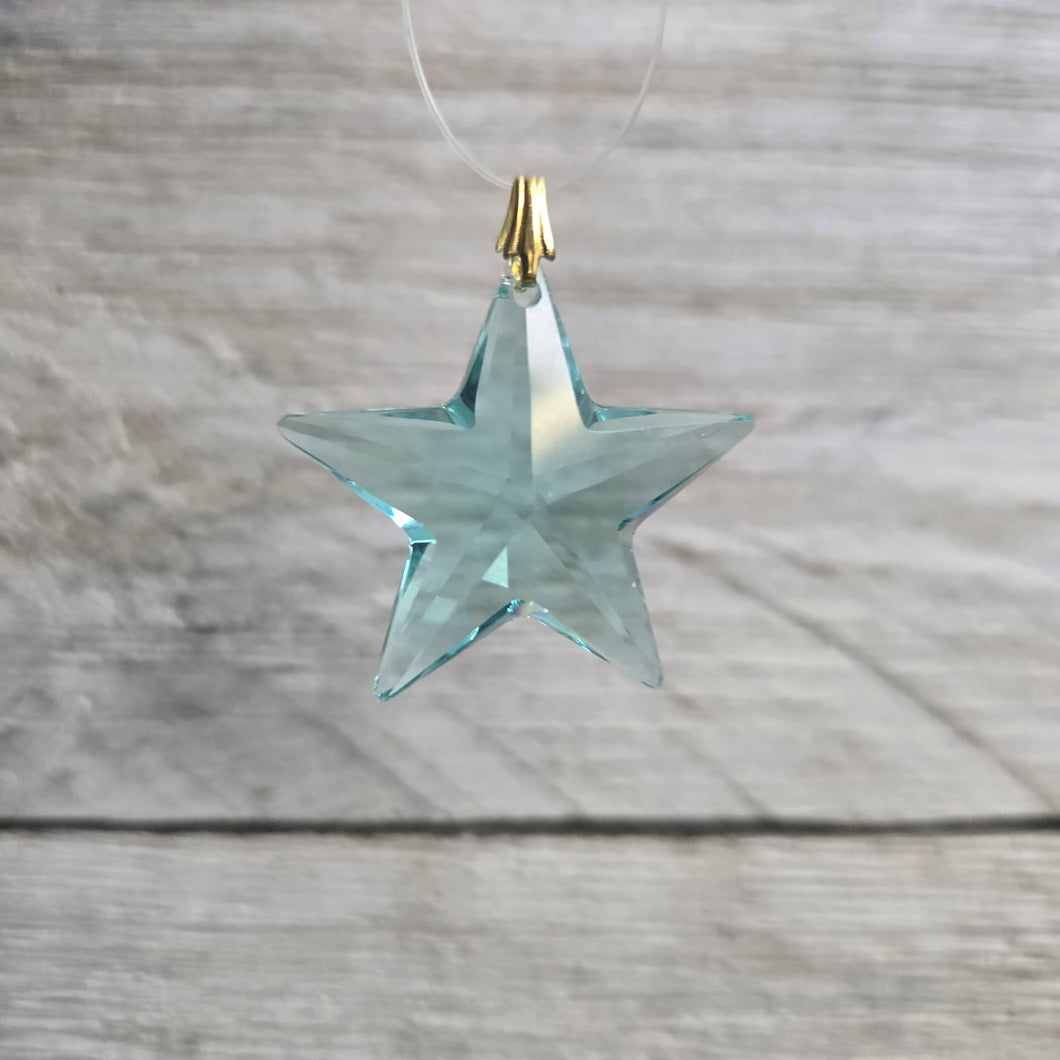 Swarovski Austrian Crystal ~ 28mm Seafoam star - My Wyo Designs