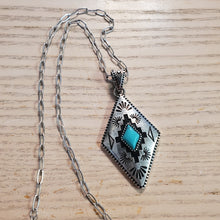 Aztec Diamond & Turquoise Drop Necklace - My Wyo Designs