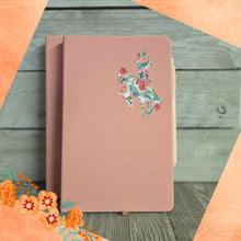 Big Bucking Horse Note Pad w/pen ~ Peach & Poppies - My Wyo Designs