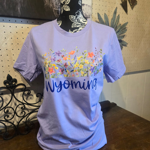 Wildflowers in Spring Wyoming~ Lavender Bella Tee - My Wyo Designs