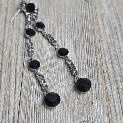 Jet & Hematite Crystal Dangle - My Wyo Designs
