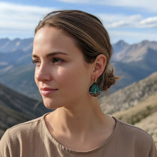 Tree in the Mountains~ Patina Teardrop Earrings