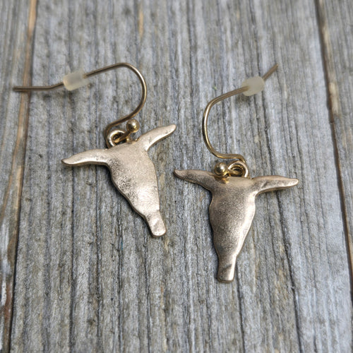 Teeny Tiny Steer Head Earring (goldtone) - My Wyo Designs