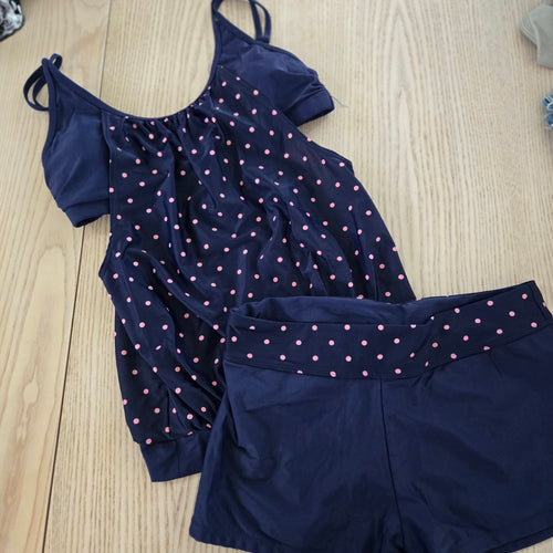 Modest style Tankini Navy & Pink ~ Size M