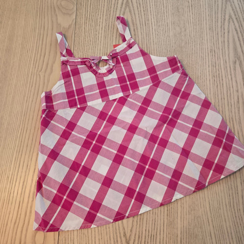 Gymboree Magenta & White Plaid Flyaway tank size 6 - My Wyo Designs