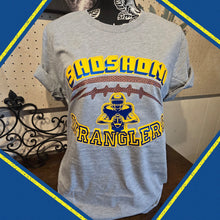 School & Mascot ~Throwback~ Football Grey tee (your school & mascot)