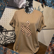 Prairie Brown Check bucking horse ~ LAT Vintage Coyote Tee