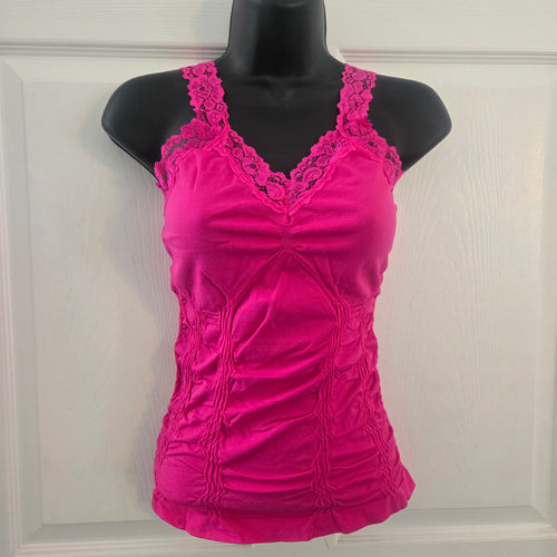 Hot Pink Rouched Cami by Mopas ~Ladies one size~ NEW