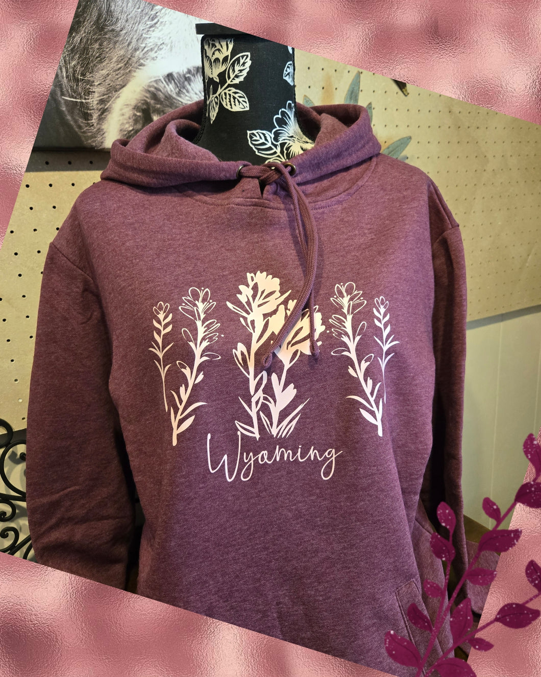Wyoming Indian Paintbrush ~ Welt Pocket Hoodie* - My Wyo Designs
