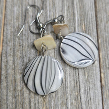 MOP disc & agate nugget earring - My Wyo Designs