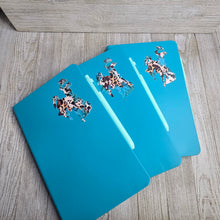 Big Bucking Horse Note Pad w/pen ~ Teal the Sun Goes Down - My Wyo Designs