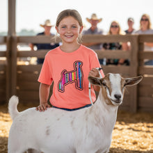 Serape' ~SHOW GOAT ~ Heather Orange Bella Tee - My Wyo Designs
