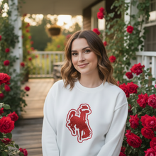 Radiating Red Sparkle Bucking Horse ~  Gildan Sweatshirt