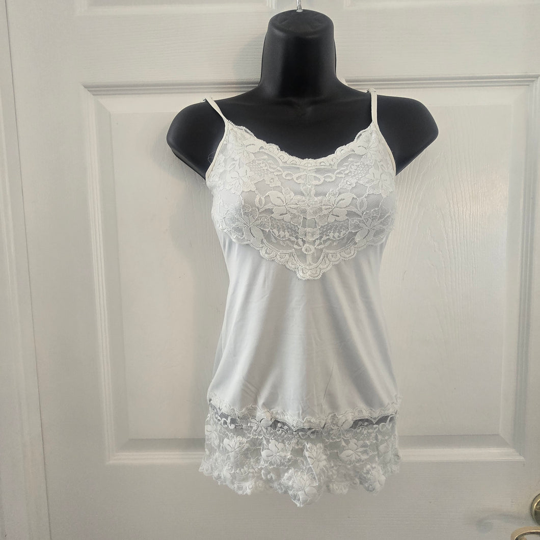 White Lace Camisole ~ Stretchy Size XS