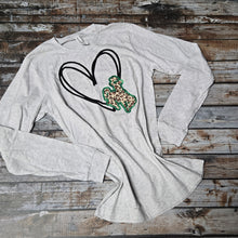 Hearts & Cheetah Steamboat ~ Bella Ash Long Sleeve Top