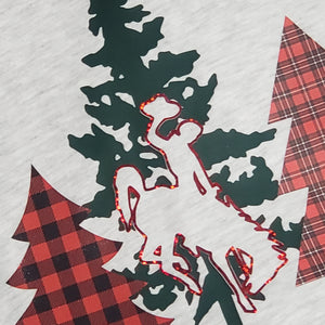 In the Forest~ Plaid, Pokes & Pine Long Sleeve tee - My Wyo Designs